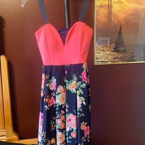 Pink and floral dress